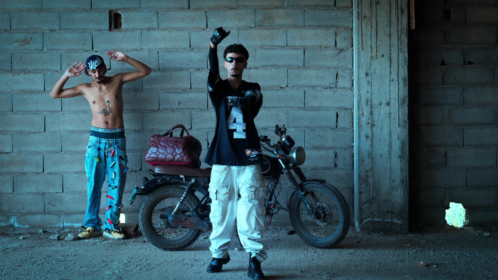 Sifa music video, filmed in an industrial concrete setting